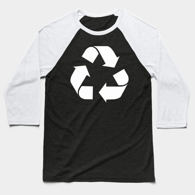 White Reduce, Reuse, Recycle, Repurpose, living green Baseball T-Shirt by LittleBean